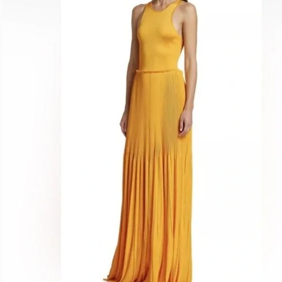 St. John Crew Neck Long Dress Size: M | US 6 pleated skirts - Picture 2 of 14